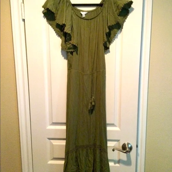 Time and Tru Army green dress - Picture 4 of 4